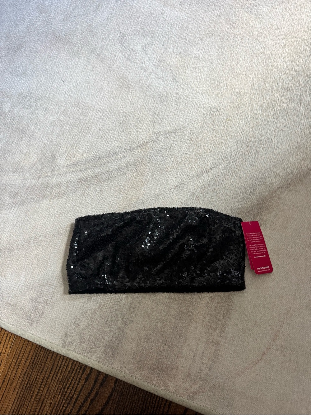 Commando Black Sequin Bandeau Mini new